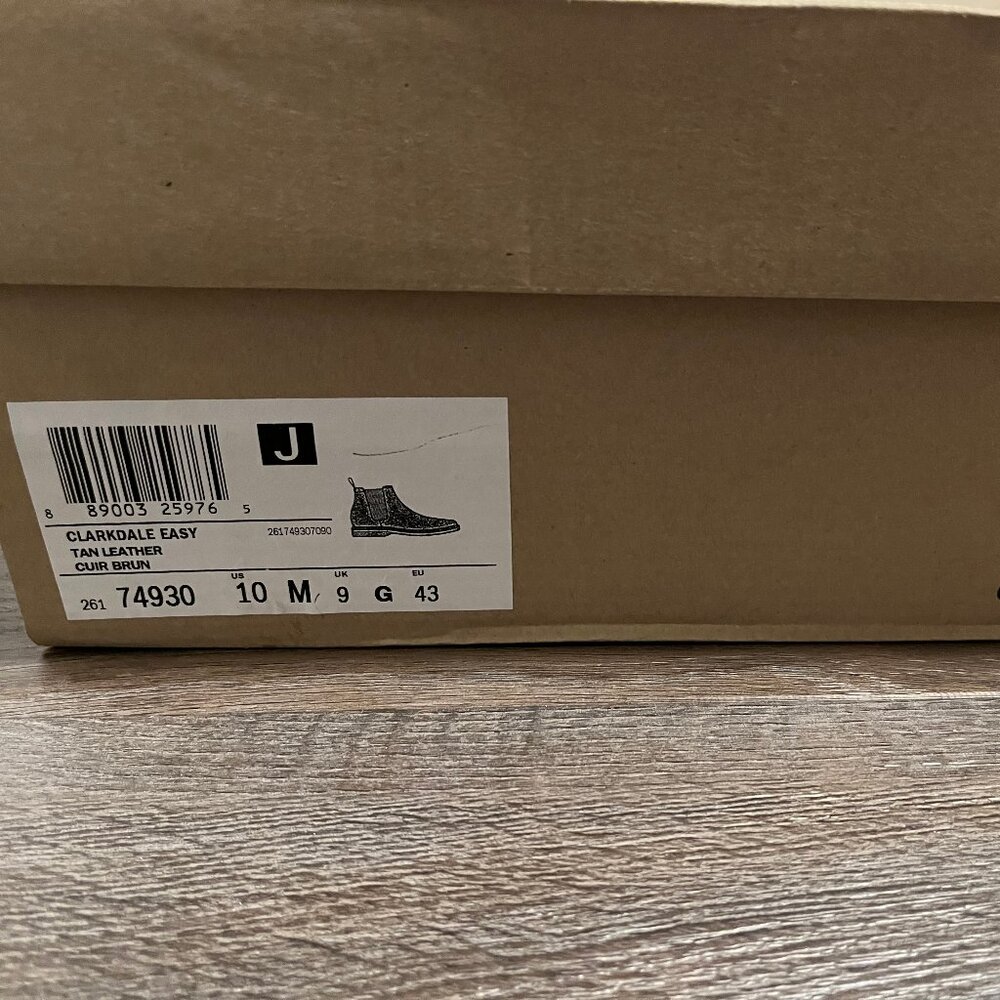 Empty Shoe Box- Clarks Mens Clarkdale Easy Chelsea Boots Sz 10